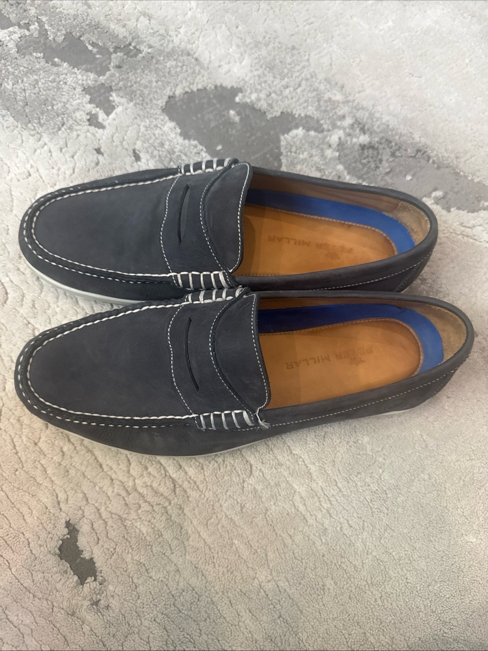 Peter Millar Nubuck Suede Penny Loafers 10.5